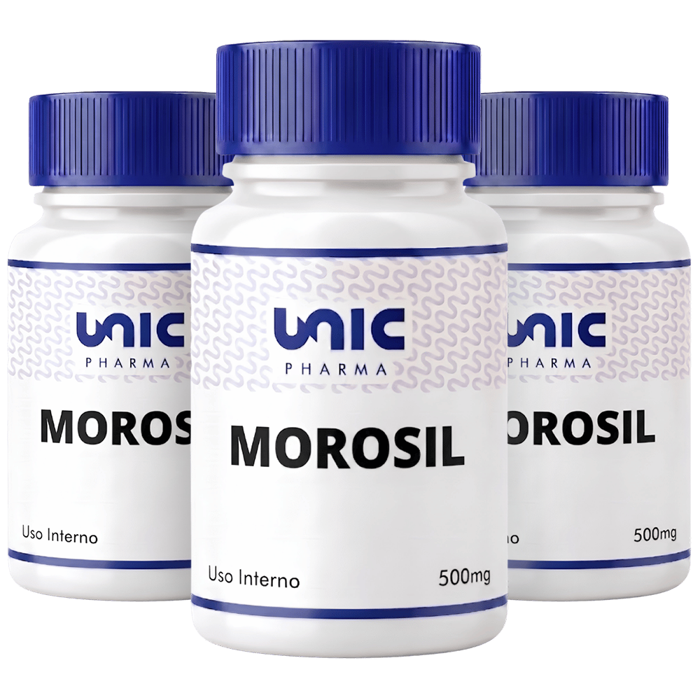 Kit 3 frascos de Morosil 500mg 30 Cáps com selo de autenticidade