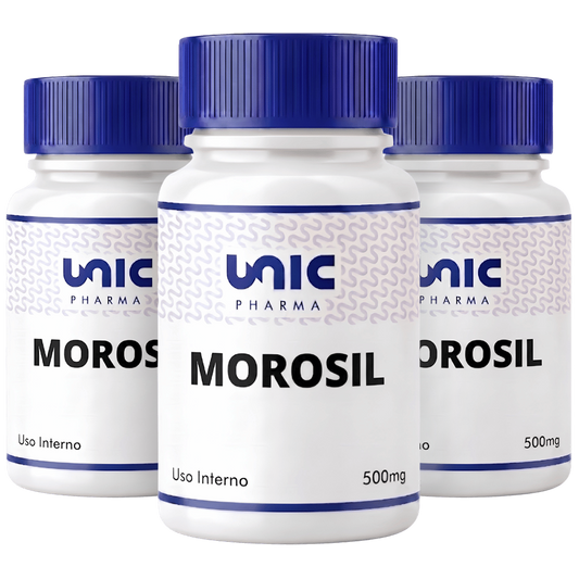 Kit 3 frascos de Morosil 500mg 30 Cáps com selo de autenticidade