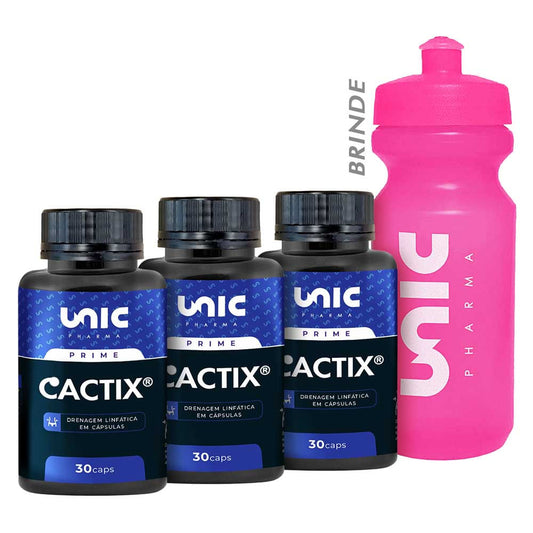 Kit com 3 Cactix 500mg  + Brinde Squeeze