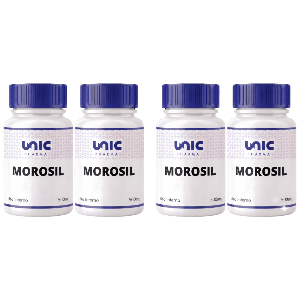 Kit 4 frascos de Morosil 500mg 30 Cáps com selo de autenticidade