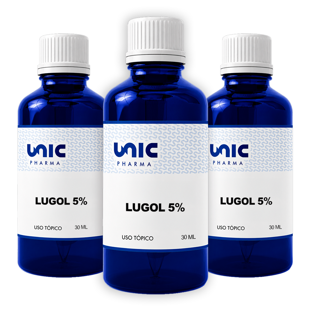 lugol 5% iodo Inorgânico 30Ml Kit c/3