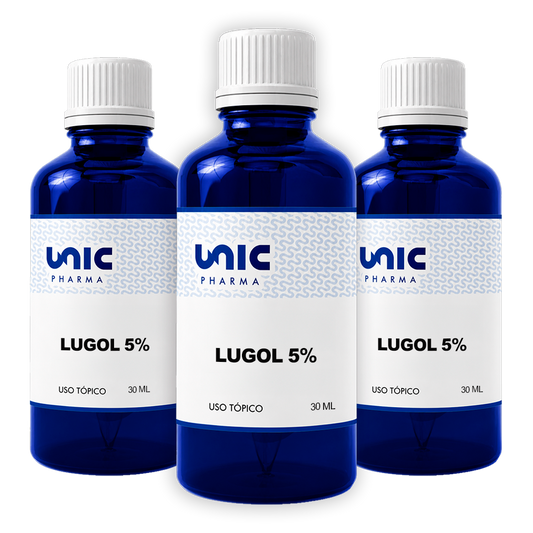 lugol 5% iodo Inorgânico 30Ml Kit c/3