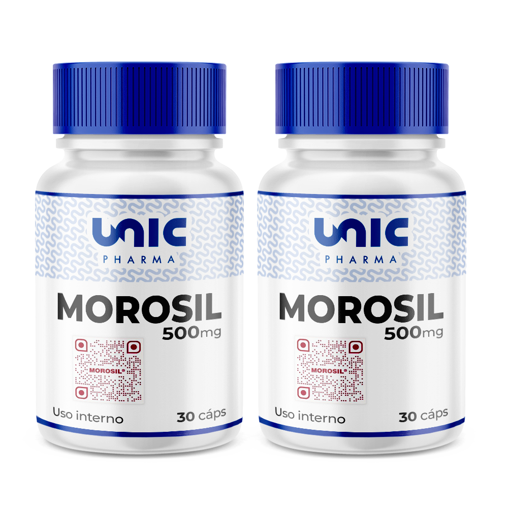Kit 2 frascos de Morosil 500mg 30 Cáps com selo de autenticidade