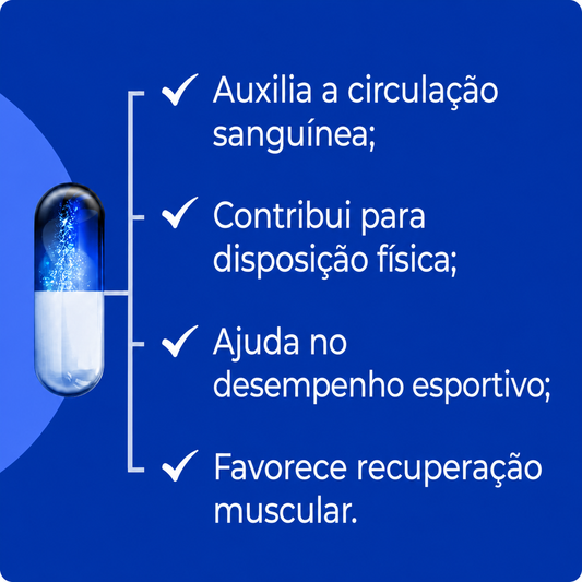 Vasodilatador 100% Natural (S7 + Magnésio Quelato) - 30caps