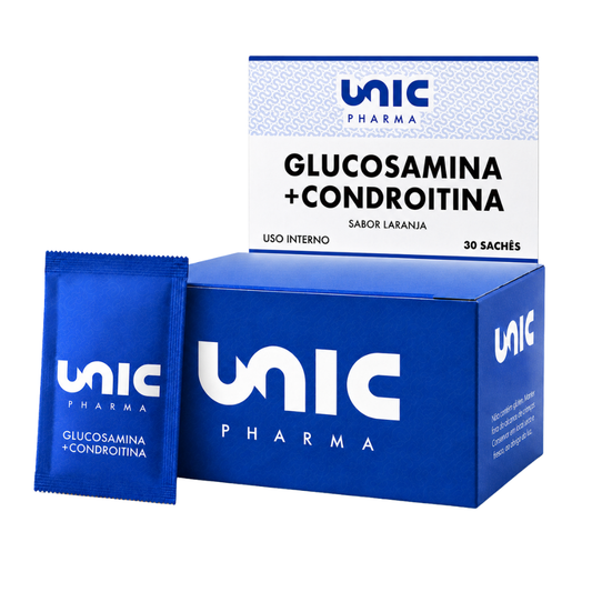 Glucosamina e Condroitina - 30 Sachês Sabor Laranja