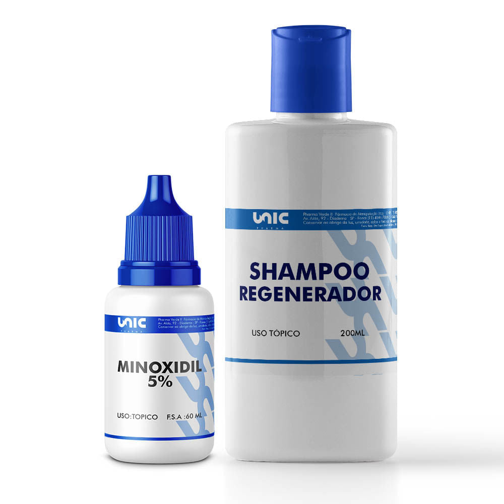 Minoxidil 60Ml + Shampoo Regenerador - 200Ml