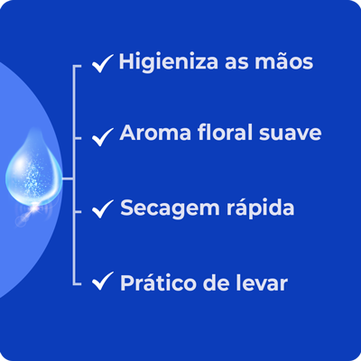 Higienizador de mãos spray antisséptico 40ml (Álcool avermelhado, Perfume flor de cerejeira)