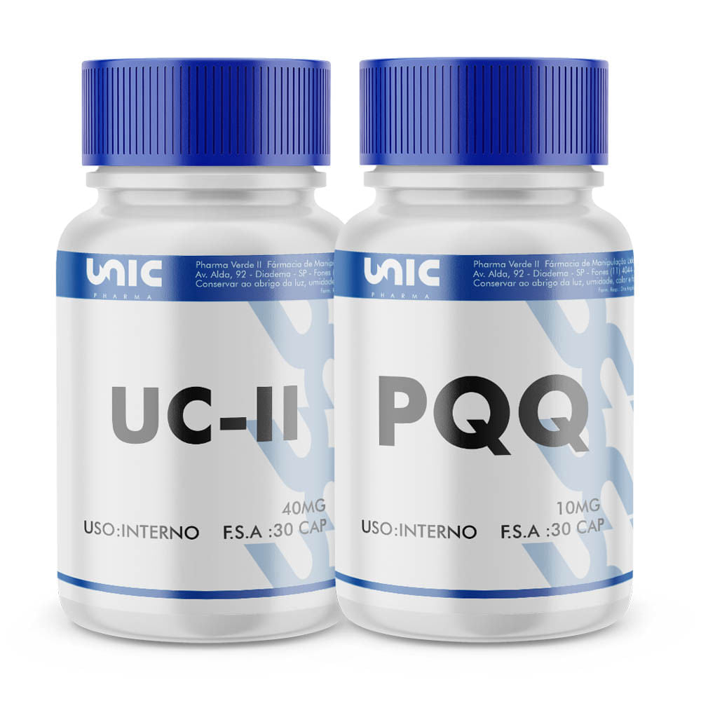 Kit colageno tipo 2 (UC2)  30caps + pqq (Pirroloquinolina quinona) 10mg 30Caps