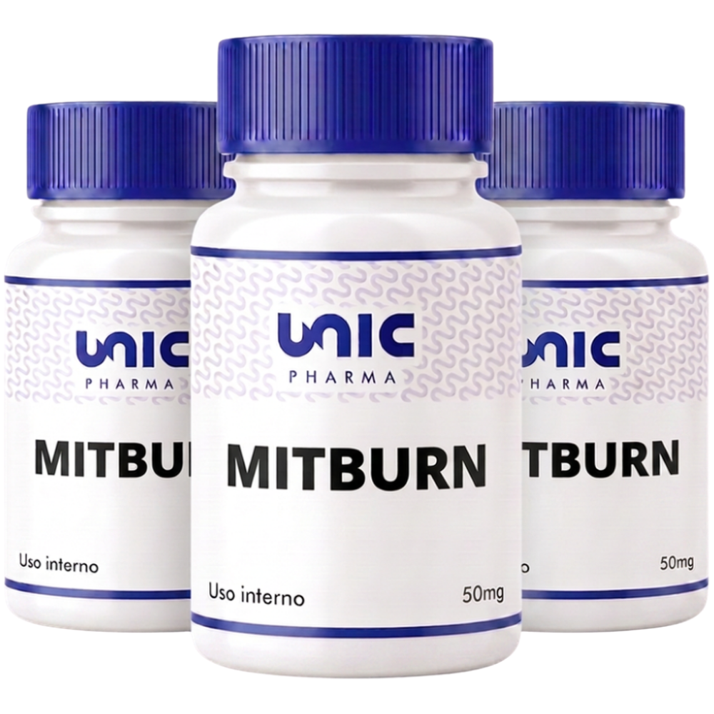 Kit 3 Frascos De Mitburn 50Mg - A Revolução Do Emagrecimento - 30 Cáps (Cada)
