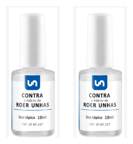 Kit 2 Esmalte Para Onicofagia Hábito De Roer Unhas 10ml Sem Sabor