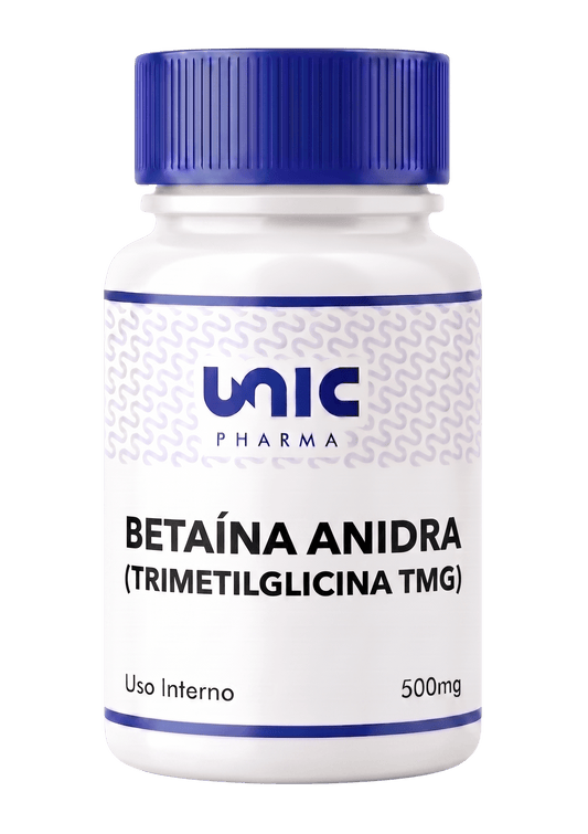 Betaína Anidra (Trimetilglicina TMG) 500mg - 30cáps