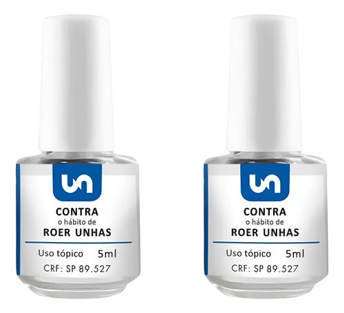 Kit 2 Esmalte Unicpharma Antionicofagia 5ml Inibe Roer Unhas Sem Cor