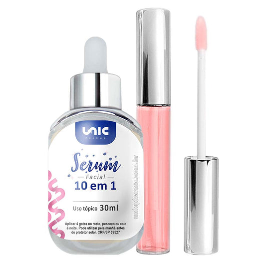 Sérum facial 10 em 1 + Preenchimento labial 6g