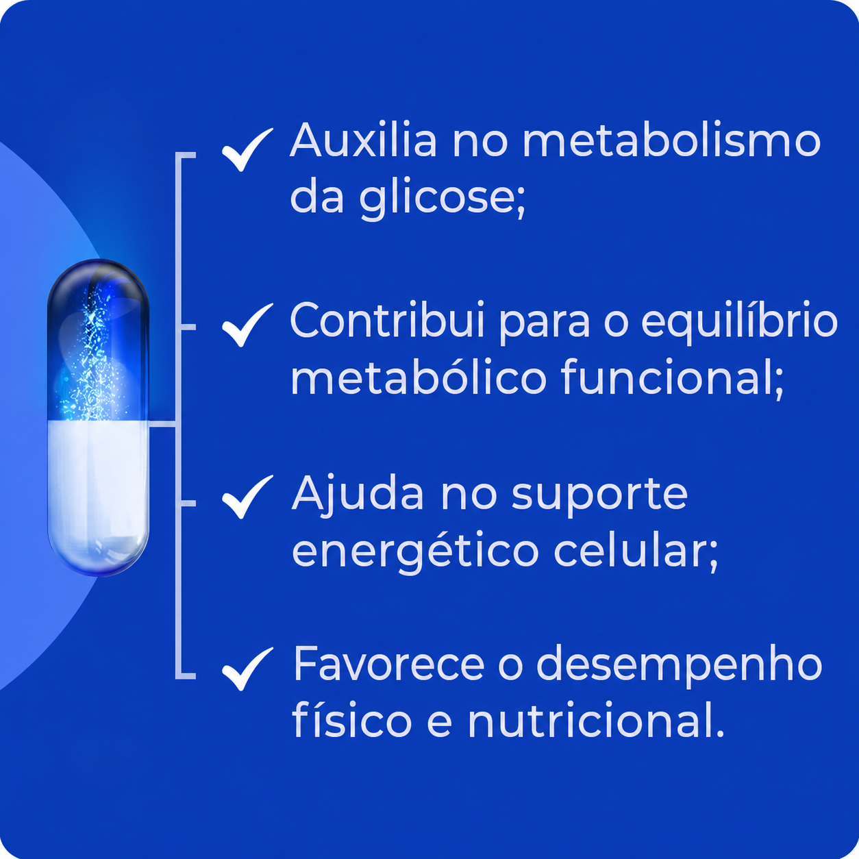 Vanádio Quelato 250Mcg - 90 Cápsulas