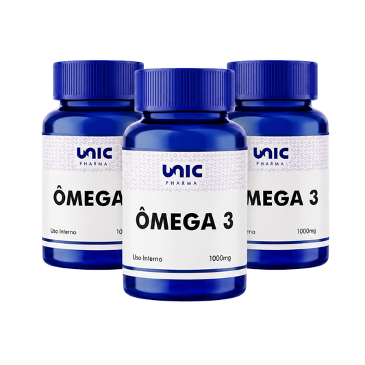 Kit Óleo de Peixe 1000mg (Ômega 3) 3 frascos de 120caps