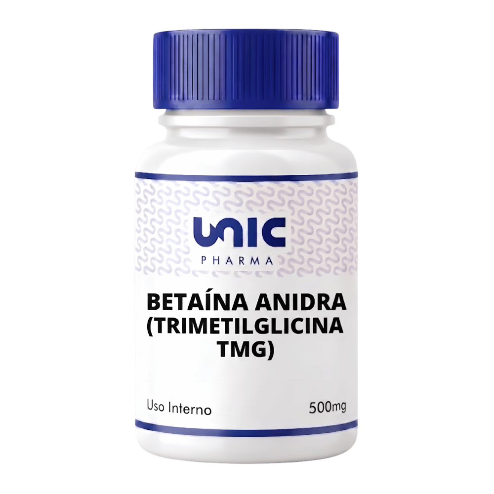 Betaína Anidra (Trimetilglicina TMG) 500mg - 30cáps