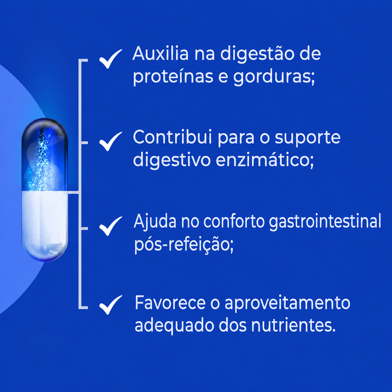 Complexo De Enzima Digestiva 60 Cápsulas