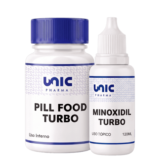 Pill Food Turbo 60 Cáps + Minoxidil Turbo 120ml