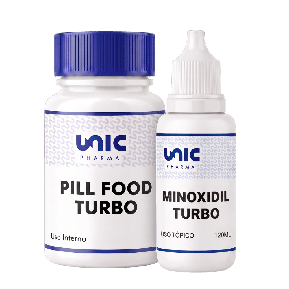 Pill Food Turbo 60 Cáps + Minoxidil Turbo 120ml